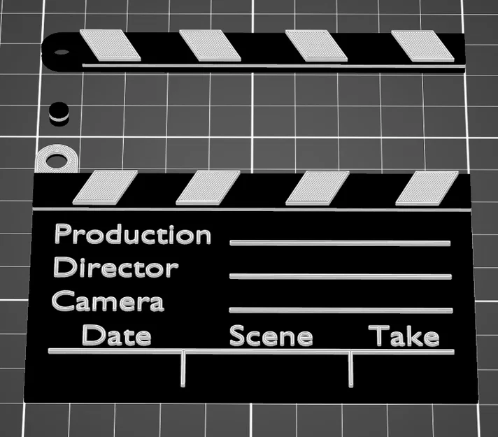 Mô hình bảng clapperboard quay phim (movie clapperboard) 3D - Image 1