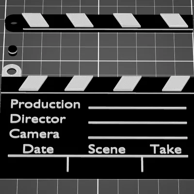 Mô hình bảng clapperboard quay phim (movie clapperboard) 3D