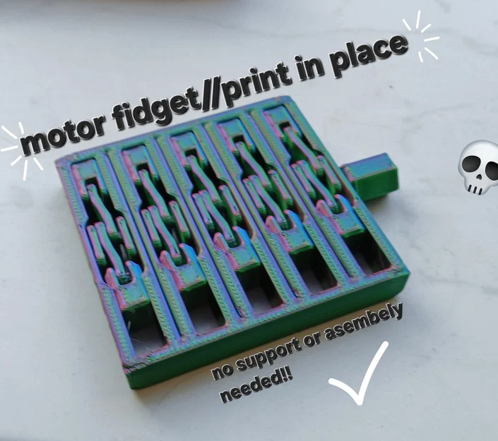 Bigger Motor Fidget v4 // Mẫu In Liền Khối (Print In Place) - Image 1