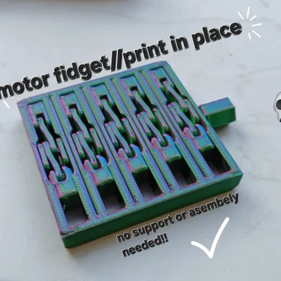 Bigger Motor Fidget v4 // Mẫu In Liền Khối (Print In Place)