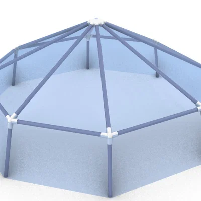 Bộ khớp nối in 3D lắp ráp khung nhà kính mini chắc chắn