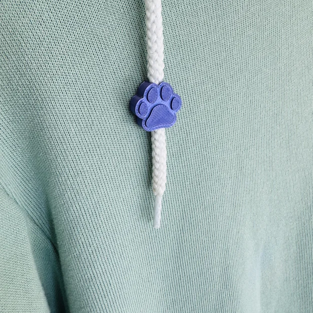 Hạt charm hình dấu chân chó trang trí dây giày, dây rút tiện lợi - Image 1