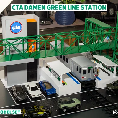 Mô hình diorama Trạm CTA Damen Green Line - Tỷ lệ 1:64