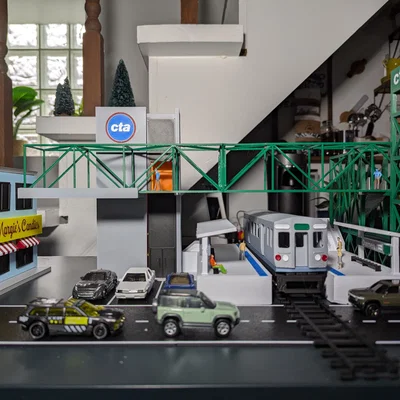 Mô hình diorama Trạm CTA Damen Green Line - Tỷ lệ 1:64