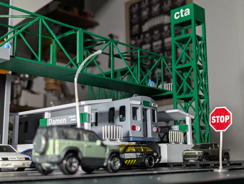 Mô hình diorama Trạm CTA Damen Green Line - Tỷ lệ 1:64 - Image 3