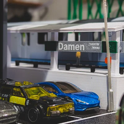 Mô hình diorama Trạm CTA Damen Green Line - Tỷ lệ 1:64