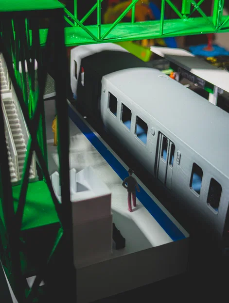 Mô hình diorama Trạm CTA Damen Green Line - Tỷ lệ 1:64 - Image 5