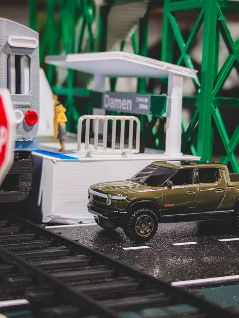 Mô hình diorama Trạm CTA Damen Green Line - Tỷ lệ 1:64 - Image 9