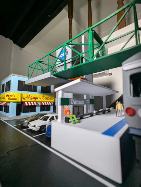 Mô hình diorama Trạm CTA Damen Green Line - Tỷ lệ 1:64 - Image 10