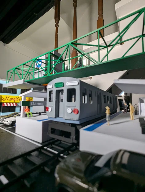 Mô hình diorama Trạm CTA Damen Green Line - Tỷ lệ 1:64 - Image 15