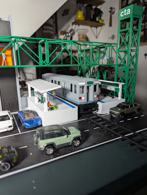 Mô hình diorama Trạm CTA Damen Green Line - Tỷ lệ 1:64 - Image 17