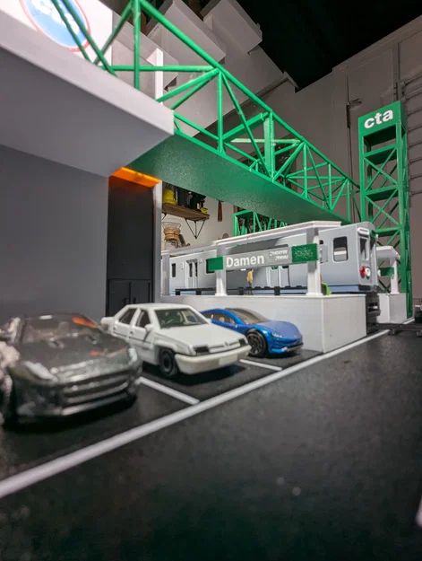 Mô hình diorama Trạm CTA Damen Green Line - Tỷ lệ 1:64 - Image 21