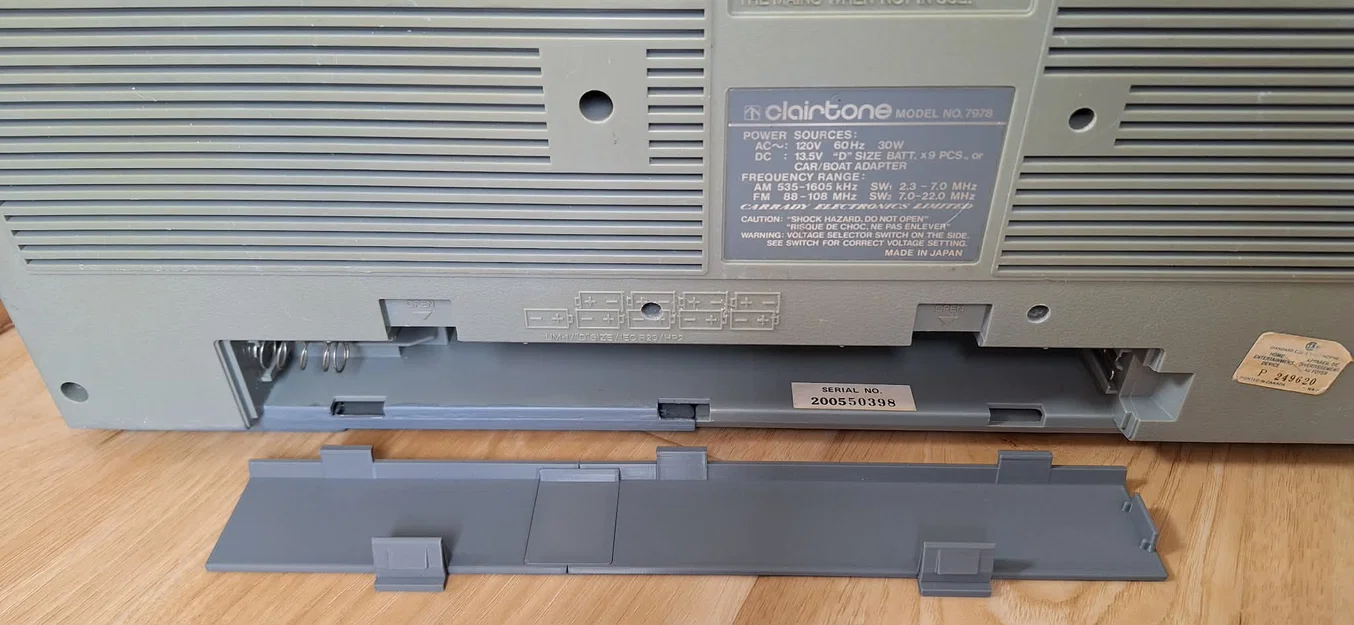 Nắp pin cho máy nghe nhạc Clairtone 7978 - Image 1