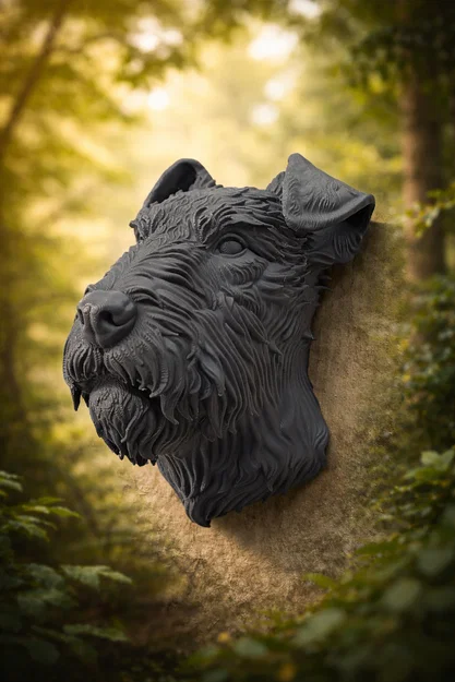 Mô hình treo tường đầu chó Fox Terrier tinh xảo (In 3D) - Image 1