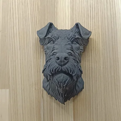 Mô hình treo tường đầu chó Fox Terrier tinh xảo (In 3D)