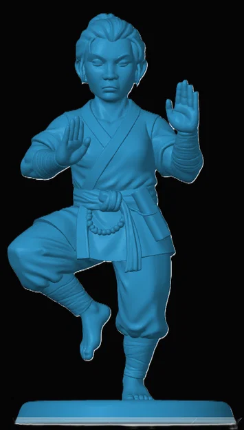 Mô hình Halfling Monk cho game nhập vai - Image 1