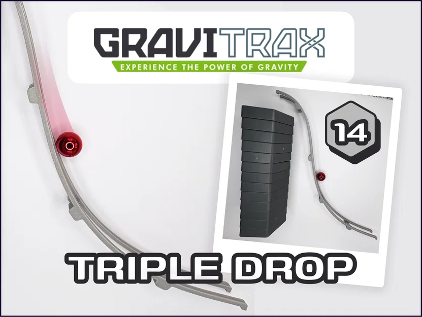 Đường ray Gravitrax Triple Drop – Mở rộng đường đua bi lăn cực đỉnh - Image 1