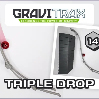 Đường ray Gravitrax Triple Drop – Mở rộng đường đua bi lăn cực đỉnh