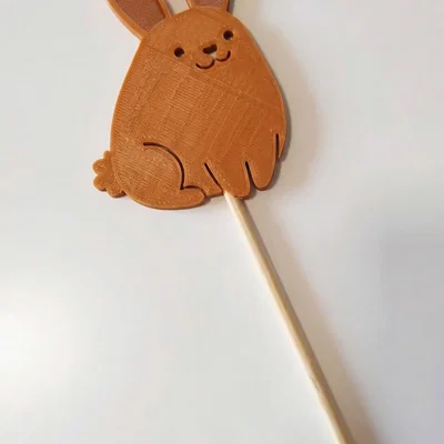 Mô hình chú thỏ trang trí chậu cây 3D cực xinh