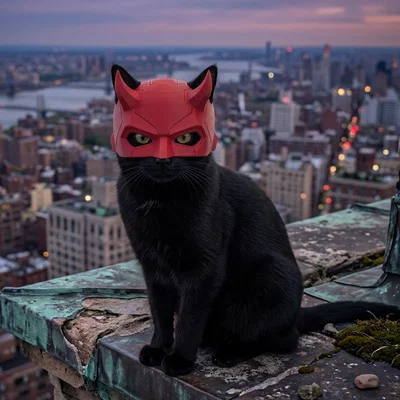 Mũ bảo hiểm cho mèo phong cách Daredevil