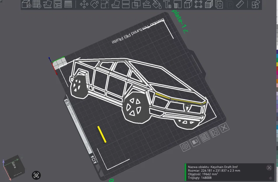 Mô hình trang trí tường Tesla Cybertruck in 3D hiện đại - Image 2