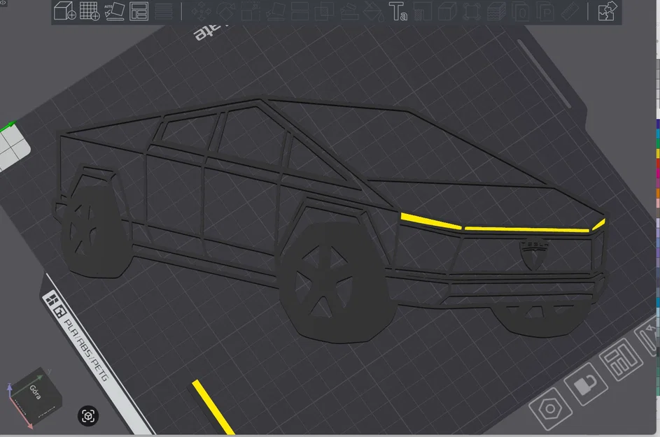 Mô hình trang trí tường Tesla Cybertruck in 3D hiện đại - Image 3