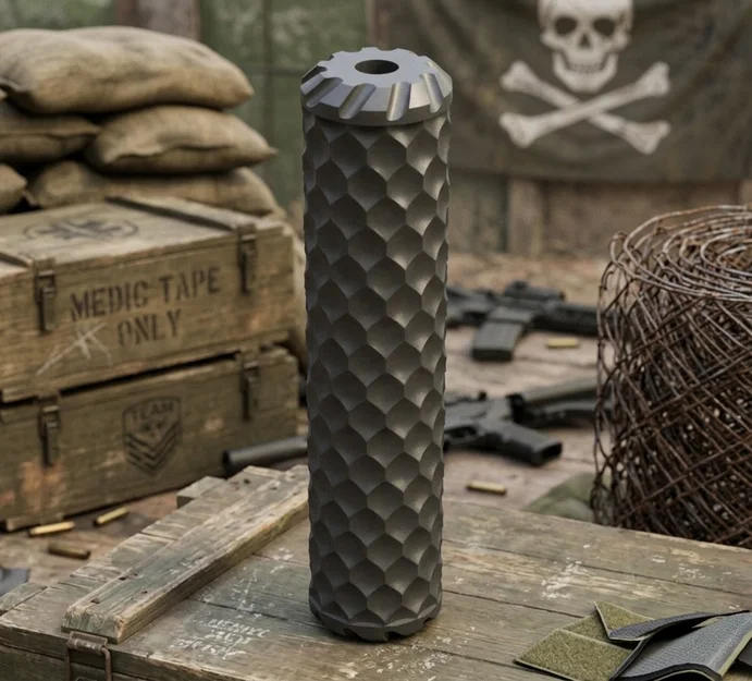 Ống Giảm Thanh Airsoft Họa Tiết Dragon Skin (M14x1) - Image 1