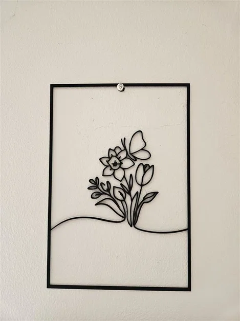 Tranh treo tường nghệ thuật Spring Flower Butterfly in 3D cực đẹp - Image 1