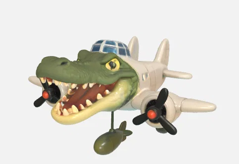 Mô hình 3D máy bay ném bom cá sấu Bombardino Cocodrilo độc đáo - Image 1
