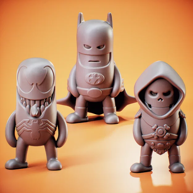 Bộ mô hình Batman, Venom, Skeletor cao 25cm - Tối ưu cho in 3D - Image 1