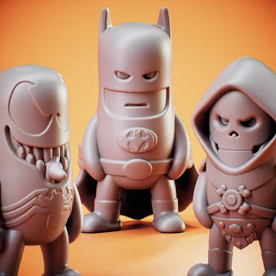 Bộ mô hình Batman, Venom, Skeletor cao 25cm - Tối ưu cho in 3D