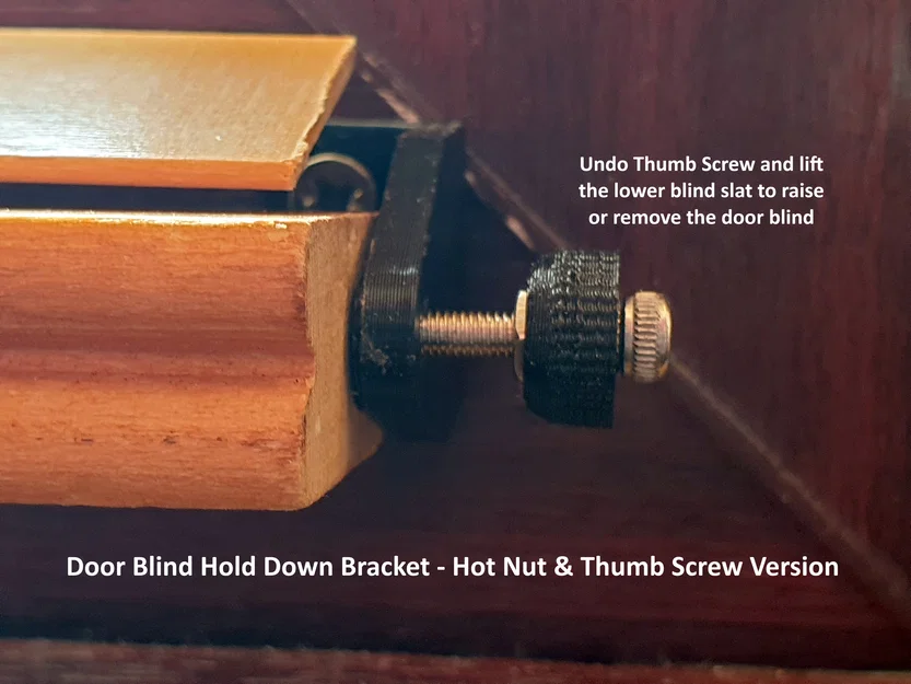 Pát Giữ Rèm Cửa - Phiên Bản Dùng Đai Ốc Nhiệt & Ốc Vặn Tay - Image 2