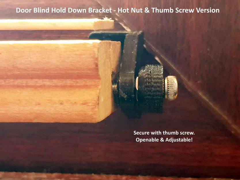 Pát Giữ Rèm Cửa - Phiên Bản Dùng Đai Ốc Nhiệt & Ốc Vặn Tay - Image 3