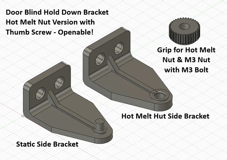 Pát Giữ Rèm Cửa - Phiên Bản Dùng Đai Ốc Nhiệt & Ốc Vặn Tay - Image 4
