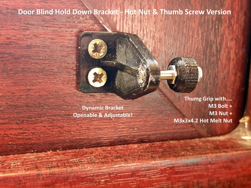 Pát Giữ Rèm Cửa - Phiên Bản Dùng Đai Ốc Nhiệt & Ốc Vặn Tay - Image 5