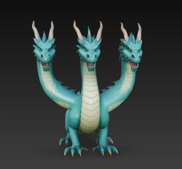 Mô hình rồng ba đầu (3-headed dragon) in 3D cực ấn tượng - Image 4