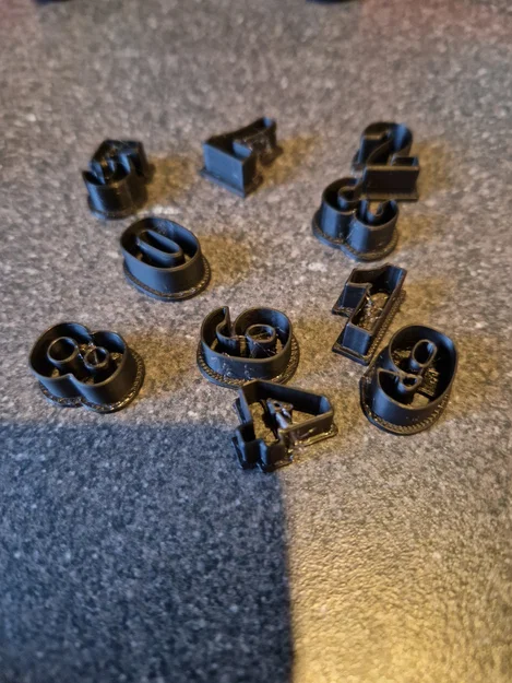 Bộ khuôn cắt bánh quy hình con số từ 0-9 in 3D cực tiện lợi - Image 1