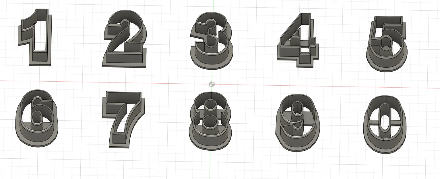 Bộ khuôn cắt bánh quy hình con số từ 0-9 in 3D cực tiện lợi - Image 2