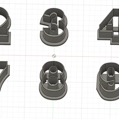 Bộ khuôn cắt bánh quy hình con số từ 0-9 in 3D cực tiện lợi