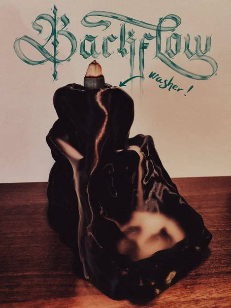 Mẫu kệ đốt nhang trầm nụ hình núi thác khói in 3D độc đáo - Image 1