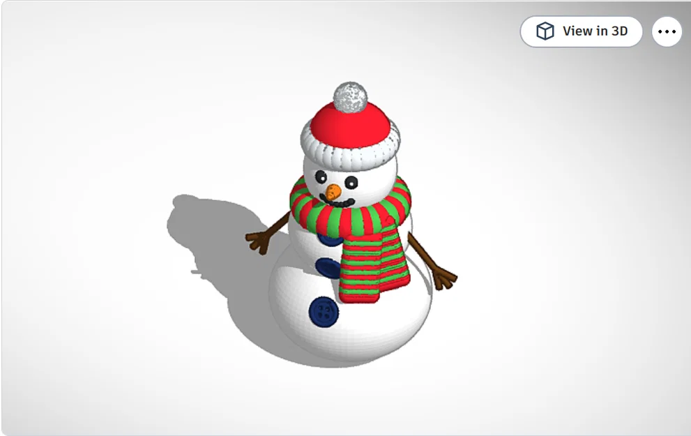 Mô hình người tuyết 3D đáng yêu trang trí Giáng sinh - Image 1