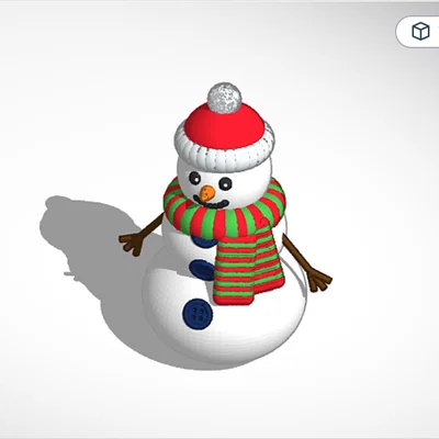 Mô hình người tuyết 3D đáng yêu trang trí Giáng sinh