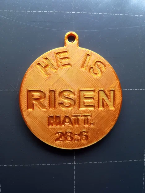 Mặt dây chuyền trang trí Lễ Phục Sinh He Is Risen in 3D - Image 1