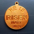 Mặt dây chuyền trang trí Lễ Phục Sinh He Is Risen in 3D - Thumbnail 1