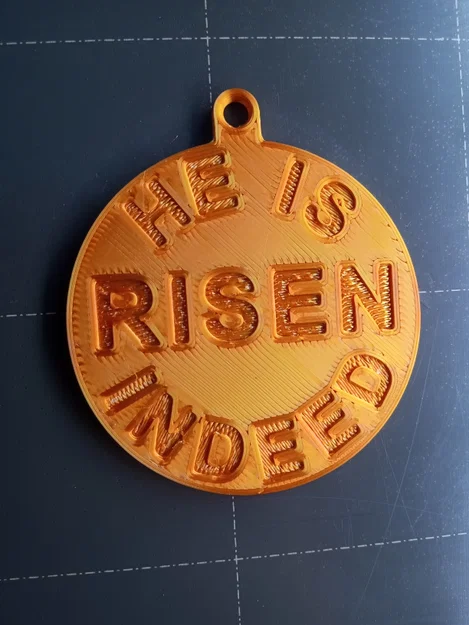 Mặt dây chuyền trang trí Lễ Phục Sinh He Is Risen in 3D - Image 2