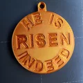 Mặt dây chuyền trang trí Lễ Phục Sinh He Is Risen in 3D - Thumbnail 2