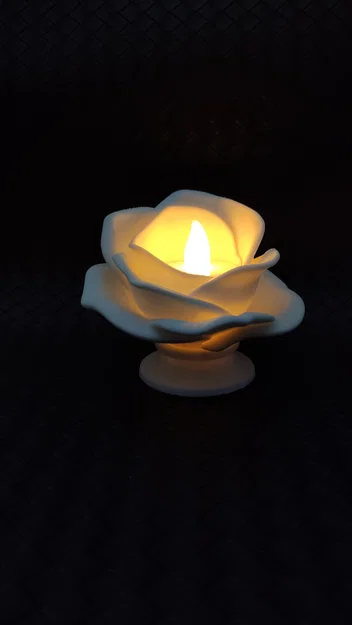 Đế cắm nến LED hình Hoa Hồng - Image 3