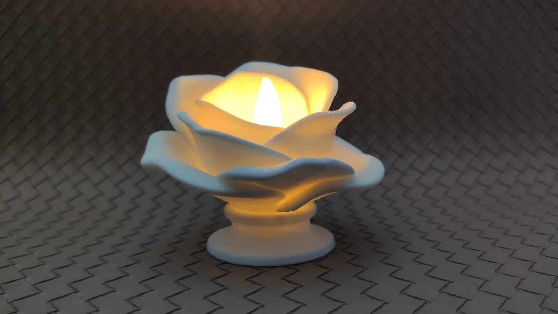 Đế cắm nến LED hình Hoa Hồng - Image 5
