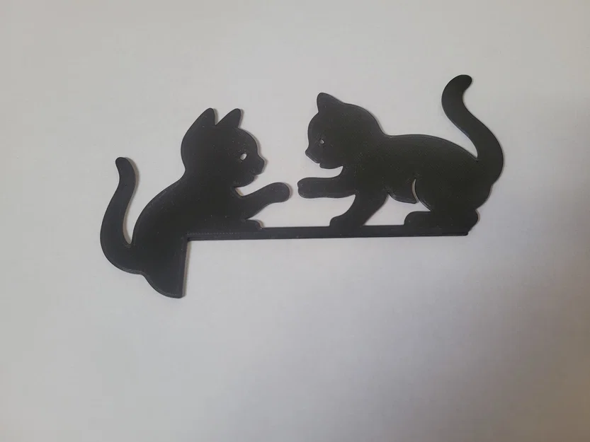 Trang trí công tắc đèn hình đôi mèo dễ thương (3D Printing Model) - Image 1