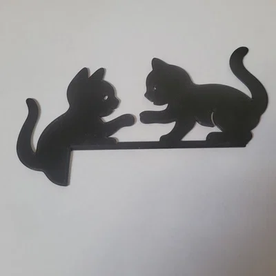 Trang trí công tắc đèn hình đôi mèo dễ thương (3D Printing Model)